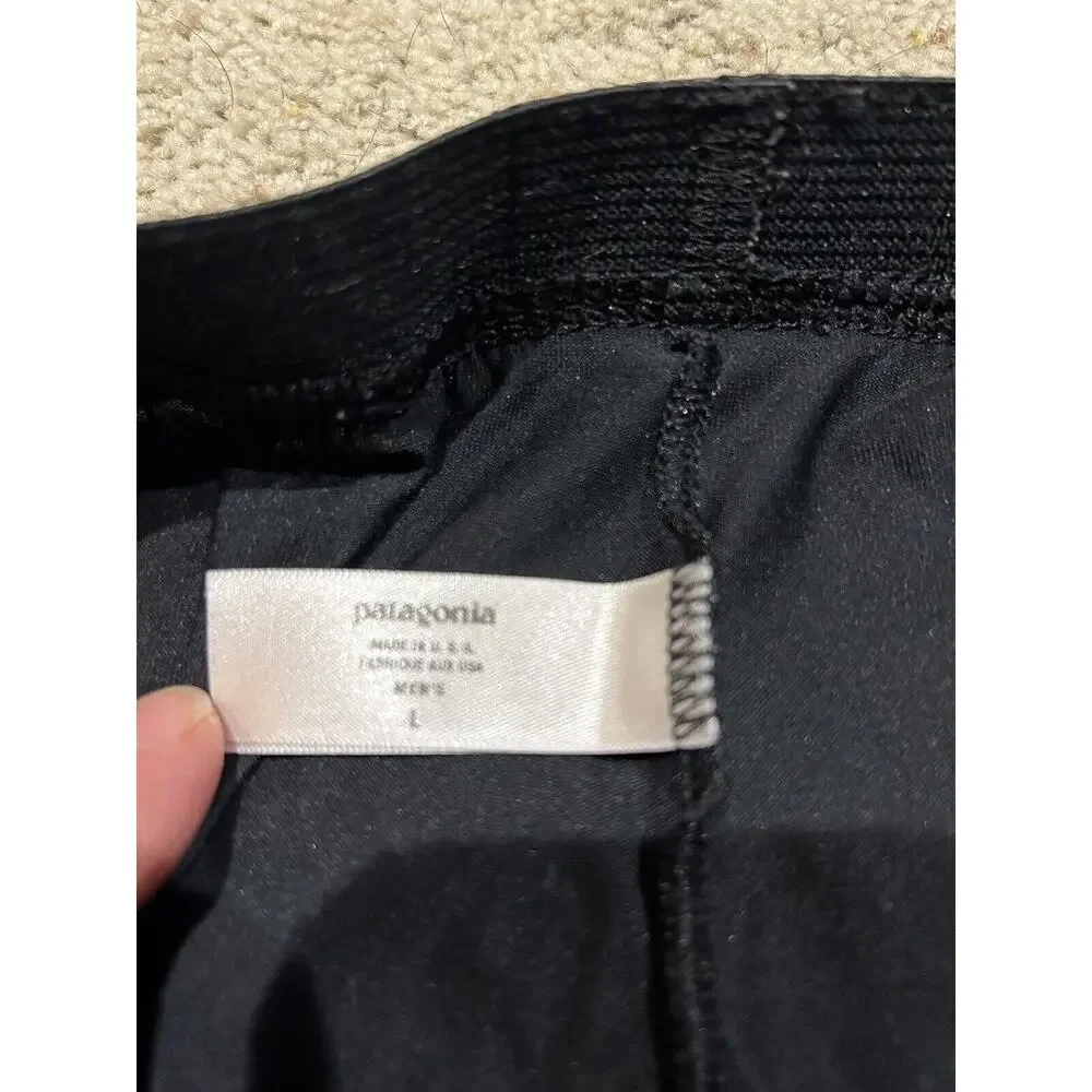 VTG PATAGONIA sz L Men's CAPILENE Base Layer Pants BLACK Long Johns USA Made Y22
